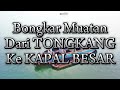 Proses bongkar muatan batubara dari tongkang ke kapal besar di Muara Jawa