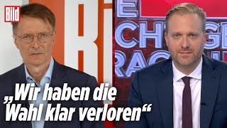 Karl Lauterbach reagiert auf die NRW-Wahl 2022 | Die Richtigen Fragen
