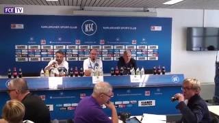 Pressekonferenz nach dem Spiel Karlsruher SC -  FC Erzgebirge Aue  2:0