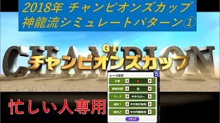 2018年　チャンピオンズカップ　神龍流スタポケシミュレート①