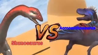 Shunosaurus vs Acrocanthosaurus But I voiced over it (Revamped)