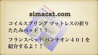 コイルスプリング マットレスの折りたたみベッド！！ フランスベッド パンテオン４０１を紹介するよ！！