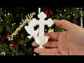 ornaments by elves personalized baptism cross baptismal gifts ornament obe or1682