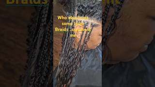 Medium boho knotless Braids #fypage #haircare #bohoboxbraids #bohoknotlessbraids #shortsvideo