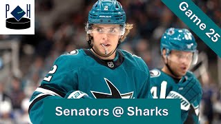 San Jose Sharks 24-25 Regular Season Review: Game 25 Senators @ Sharks