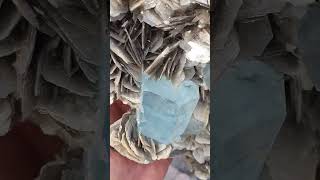 Huge cabinet size sky Blue Aquamarine Specimen combined with