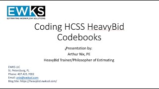 Coding HCSS HeavyBid Material Codebook