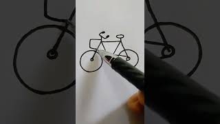 How to draw Bicycle 🚲 #shorts