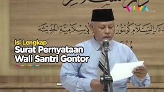 Heboh! Surat Perjanjian Santri Gontor, Tak Lapor Polisi Jika Terjadi Sesuatu