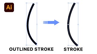 Converting outline stroke to stroke | Adobe illustrator