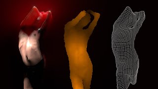 Experiment using Kinect sensor depth map and Blender