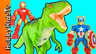 Animal Planet R C Ravenous T-Rex! Ironman + Captain America Toys HobbyKidsTV