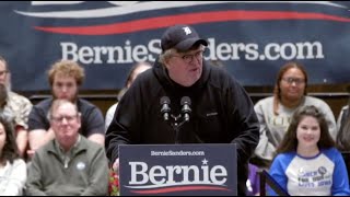 CAMPAIGN 2020: Michael Moore rallies for Bernie Sanders, urging voters to 'take a risk' in election