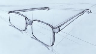 Spectacle Drawing Using Two Point Perspective | Perspective Tutorial [Tabrez Arts]