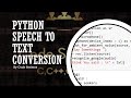Speech to Text Python | google speech API in Python