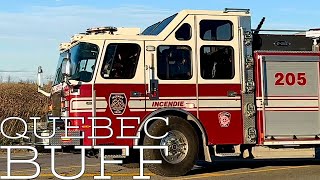 *RARE* Laval Fire Department (SSIL) Pumpers 205 \u0026 215 responding from station 5 in Saint-François.