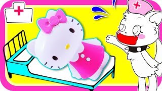 ハローキティ Hello Kitty★おしゃべりお医者さんセット＊サンサン達の楽しいごっこ遊び★おままごと おゆうぎ サンサンキッズTV toys kids video