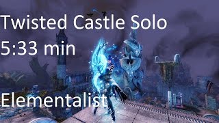 Gw2 [qT] Twisted Castle Solo 5:33 min | Elementalist