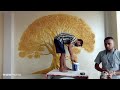 how to make a pop tree on wall golden tree wall art by painter heera 3d wall art u0026 graffiti artist