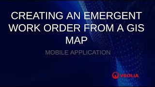 How to Create an Emergent Work Order using GIS Maps in Kloudgin