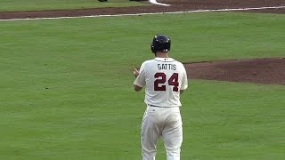 WSH@ATL: Gattis' double scores the Braves' fourth run