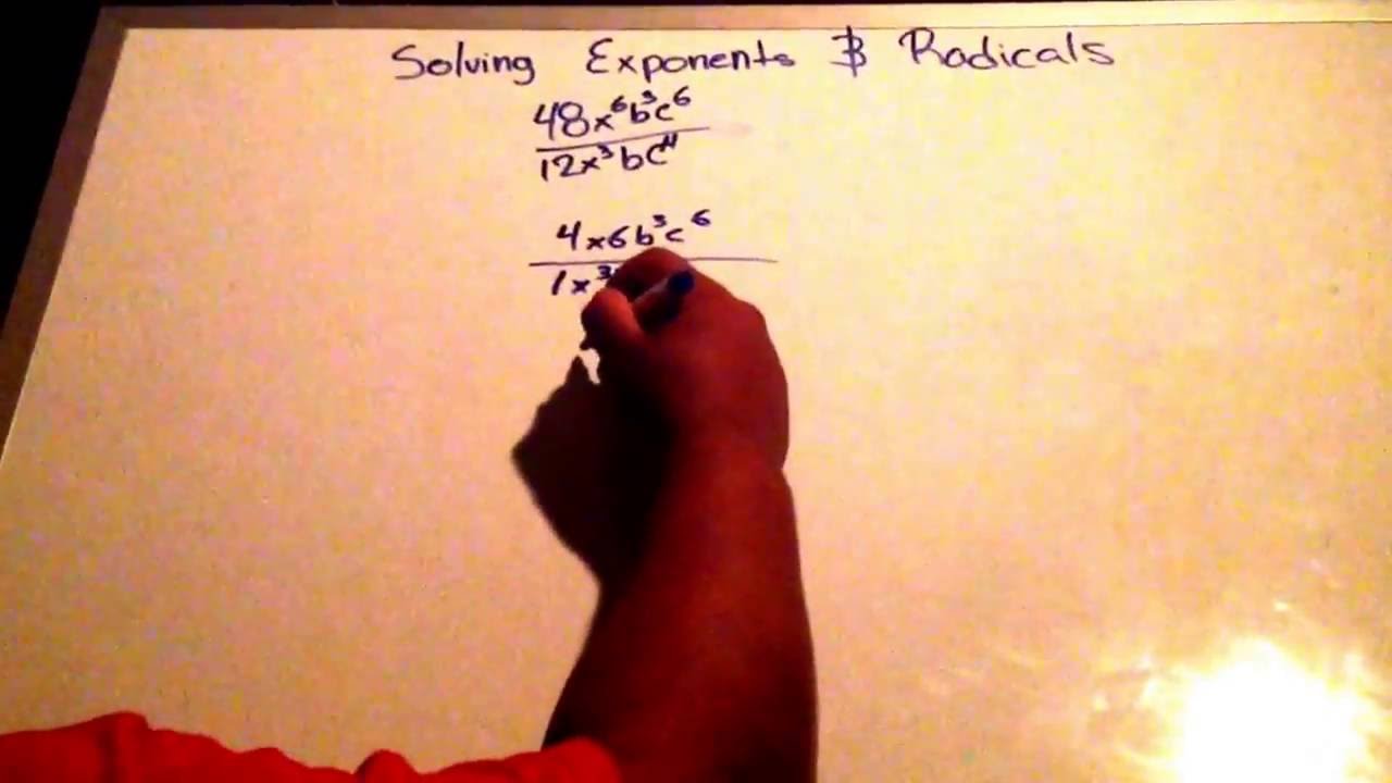 Solving Exponents And Radicals - YouTube