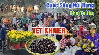 ĐỘC ĐÁO CUỘC SỐNG NÚI RỪNG NGÀY TẾT KHMER CHỢ TÀ HU - MÙA TRÂM CHÍN RỘ TRI TÔN AN GIANG