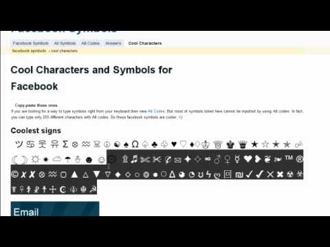 How To Insert A Variety Of Symbols Into Facebook Status Updates How To Insert A Variety Of Symbols Into Facebook Status Updates