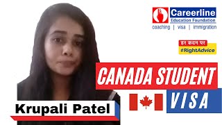 Congratulations Krupali for getting a Canada student visa