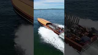 Mind-Blowing Twin V-16 Engines on Wooden Boat #Boat #WoodenBoat