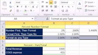 Excel Finance Class 05: Percent, Percent Change / Increase / Decrease Percentage Number Formatting