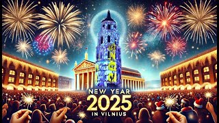 ⁴ᴷ⁶⁰ Vilnius New Year 2025 Countdown Katedra Naujieji metai