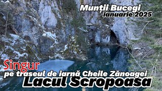 Traseul de iarna Cheile Zănoagei - Lacul Scropoasa, Munții Bucegi, Romania, ianuarie 2025 #mountains