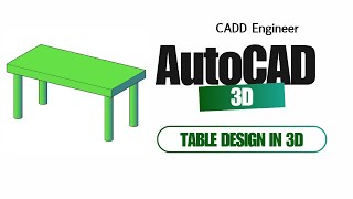 Quick Table Design in AutoCAD 3D | Easy Tutorial #autocad