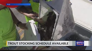 The 2023 adult trout stocking schedule in Pennsylvania