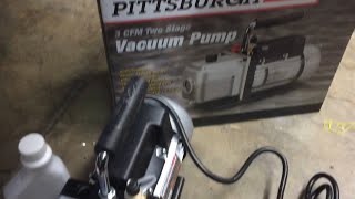 (REVIEW) 3 cfm, 2 stage vacuum pump (harbor freight, pittsburgh)Add Add oil