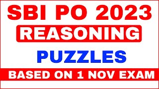 Reasoning Puzzles based on  SBI PO Prelims 1 Nov 2023