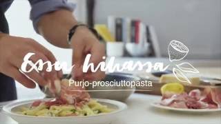 Essu Hihassa //  Purjo-prosciuttopasta