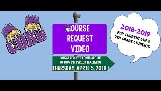 Course Request Forms 1819 - DUE BACK by THURSDAY APRIL 5, 2018!