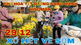 Chợ Hoa tết đường SONG HÀNH Hóc Môn hôm nay 29/12 rất đông nhưng không bán được#nguoixipho