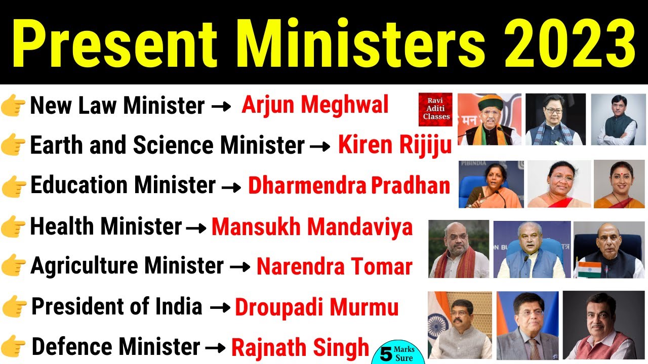 List Of All Ministers Of India 2024-23 - Audie Candida