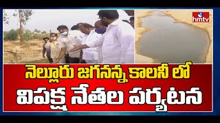 నెల్లూరు జగనన్న కాలనీ లో విపక్ష నేతల పర్యటన | Nellore District | hmtv News