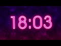 30 minutes countdown timer neon 4k