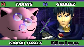 S@X 522 GRAND FINALS - Gibblez (Marth) Vs. Travis [L] (Jigglypuff) Smash Melee - SSBM