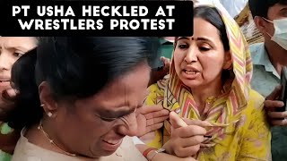 PT usha heckled at wrestlers protest | DQ