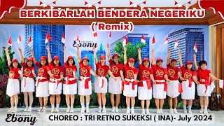 Berkibarlah Bendera Negeriku (Remix) | Line Dance Ebony | Choreo: Tri Retno Sukeksi (INA)–July 2024