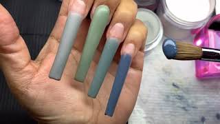 GLAMOROUS COOL TONE COFFIN NAILS USING THE NEW SWEATER WEATHER NAILS 🧶🍂