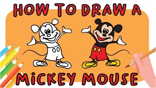 How to Draw Mickey Mouse for Kids | Как нарисовать Микки Мауса | Mickey Mouse Nasıl Çizilir