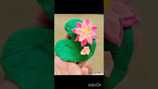 ক্লে দিয়ে পদ্ম ফুল 🪷#clay diye jinis banano #shorts #youtubeshorts #viralshorts #foryou #diy #lotus