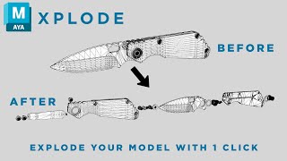 Explode your 3D models with Xplode - Free Maya Script